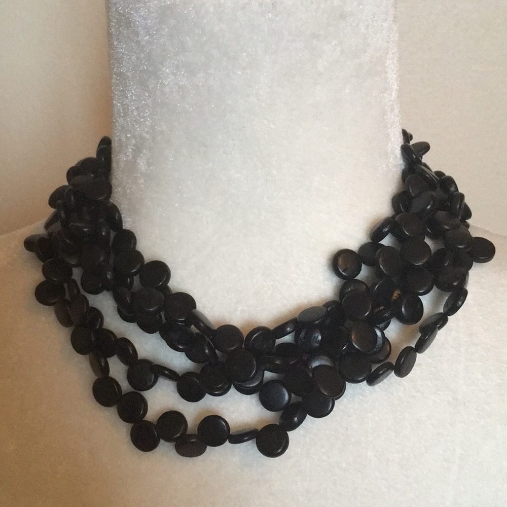 Chan Luu beaded choker necklace silver clasp